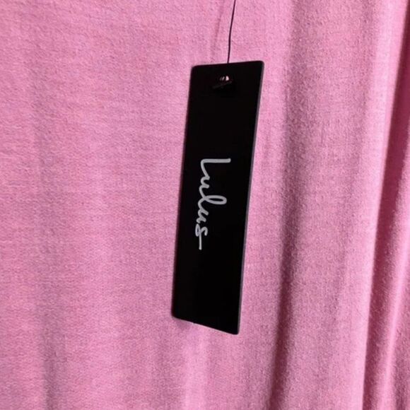 Lulu's NWT Pink Terry Cloth Drawstring Tank Jumpsuit Size XS - Picture 5 of 8